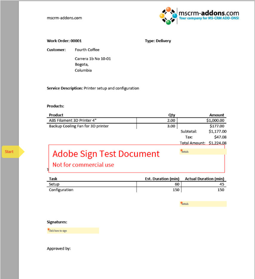 Sign the document