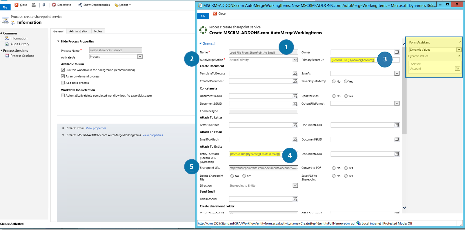 Create SharePoint service