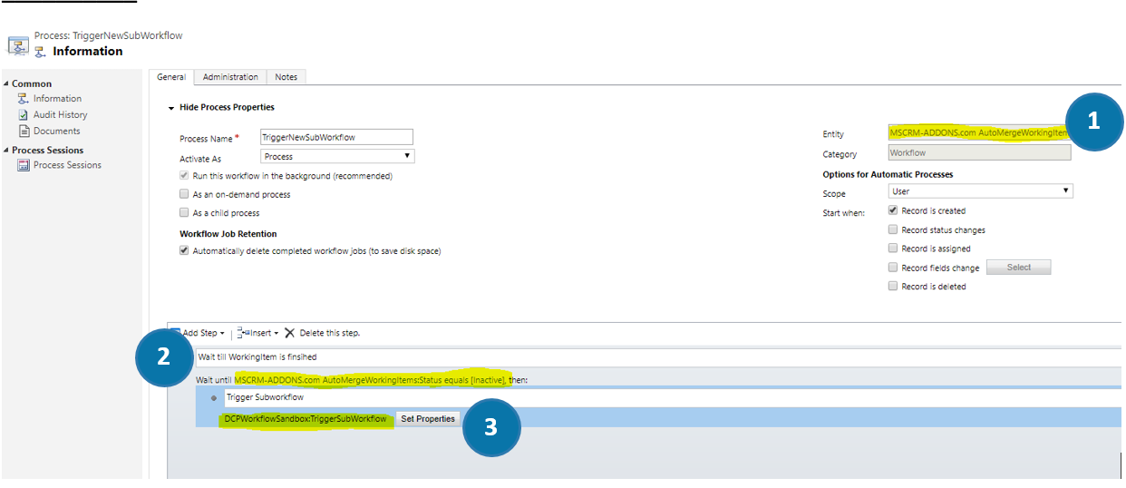  Subworkflow from AutoMergeWorkingItem workflow