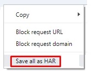 Firefox Network Save all as har 
