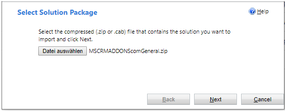 MSCRMADDONScomGeneral solution found but version too old